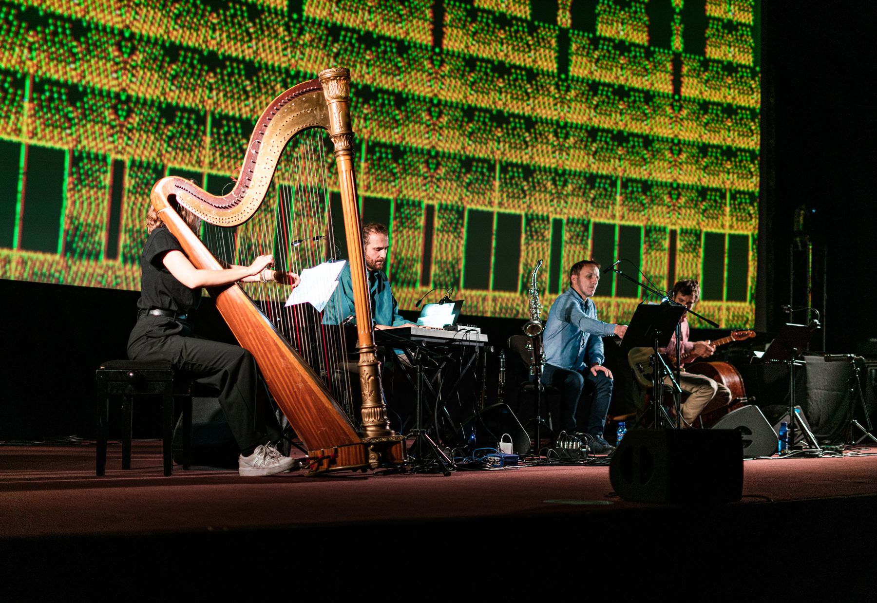 Smartwoods live at Unsound, harp, keyboards, winds and bass
